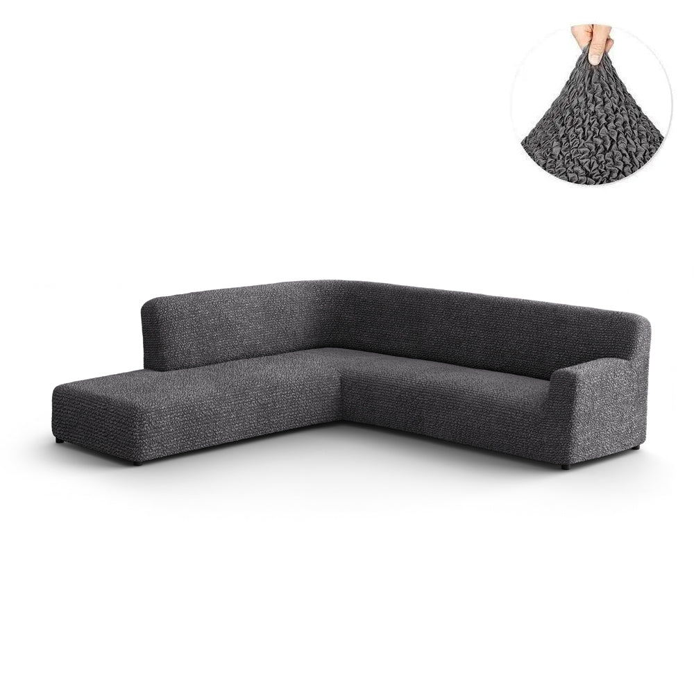Fullback Sofa Cover (Left Chaise) - Charcoal, Microfibra Collection
